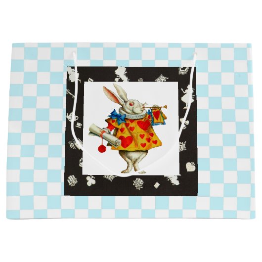 Witte konijn 2 large cadeautasje (Voorkant)