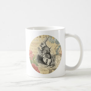 Witte Konijn Alice Avonturen Wonderland Kunst Koffiemok