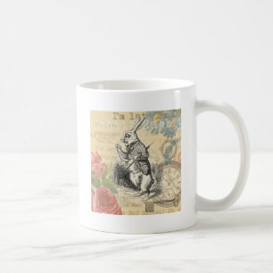 Witte Konijn Alice Avonturen Wonderland Kunst Koffiemok