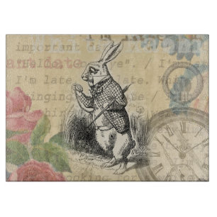 Witte Konijn Alice Avonturen Wonderland Kunst Snijplank