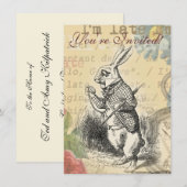 Witte Konijn Alice in Wonderland Kunst Kaart (Voorkant / Achterkant)