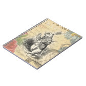 Witte Konijn Alice in Wonderland Kunst Notitieboek (Linkerzijde)
