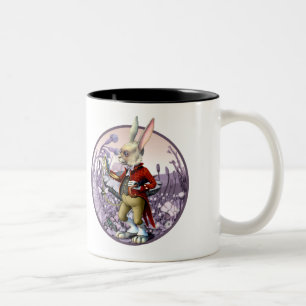 Witte konijn   "Alice in Wonderland" PaasMokken Tweekleurige Koffiemok