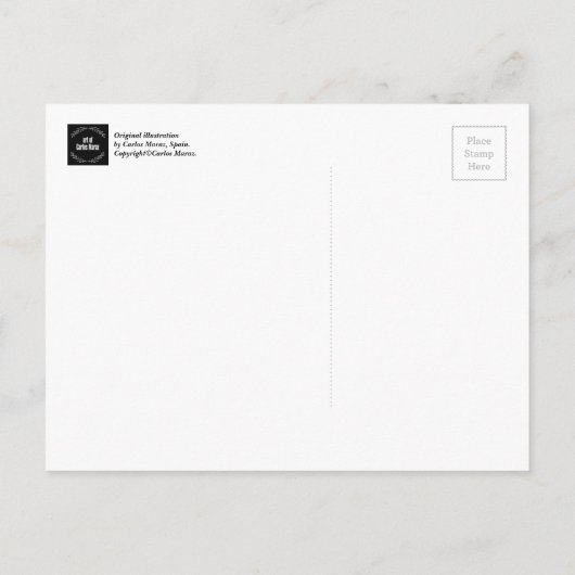 Witte konijn | Alice in Wonderland Pasen Briefkaar Feestdagenkaart (Achterkant)