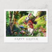 Witte konijn | Alice in Wonderland Pasen Briefkaar Feestdagenkaart (Voorkant)
