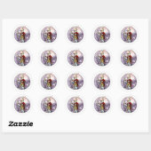Witte konijn | Alice in Wonderland Pasen Ronde Sticker (Vel)