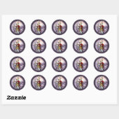 Witte konijn | Alice in Wonderland Pasen Ronde Sticker (Vel)