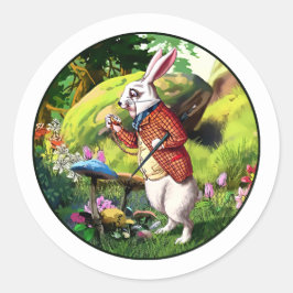 Witte konijn |Alice in Wonderland Pasen Stickers