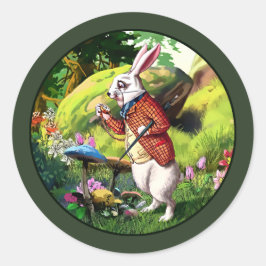 Witte konijn |Alice in Wonderland Pasen Stickers