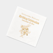 Witte Konijn Alice in Wonderland Verjaardag Pty Na Folie Servetten (Links)