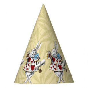 Witte Konijn Alice Wonderland Hartenkonijn Feesthoedjes