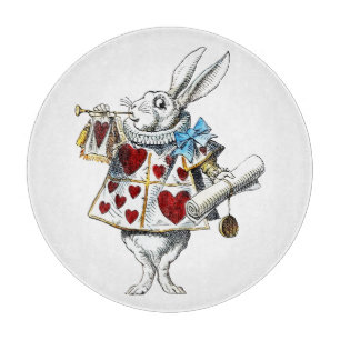 Witte Konijn Alice Wonderland Hartenkonijn Snijplank