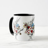 Witte Konijn Alice Wonderland Hartenslag Konijn Mok (Voorkant links)