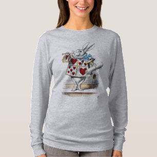 Witte Konijn Alice Wonderland Hartenslag Konijn T-shirt