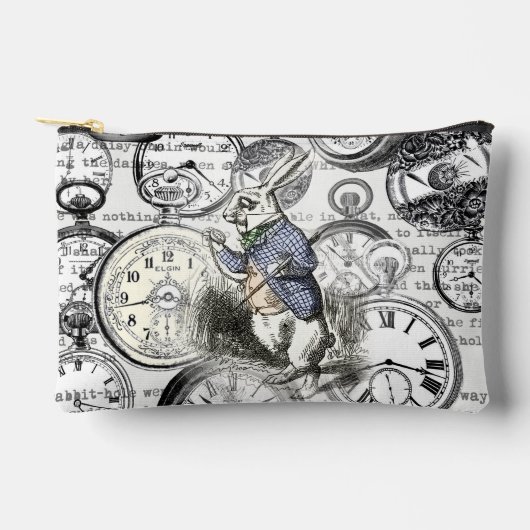 Witte Konijn Alice Wonderland Klokken Kunst Etui (Voorkant)