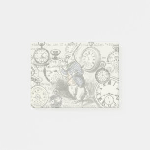 Witte Konijn Alice Wonderland Klokken Kunst Post-it® Notes