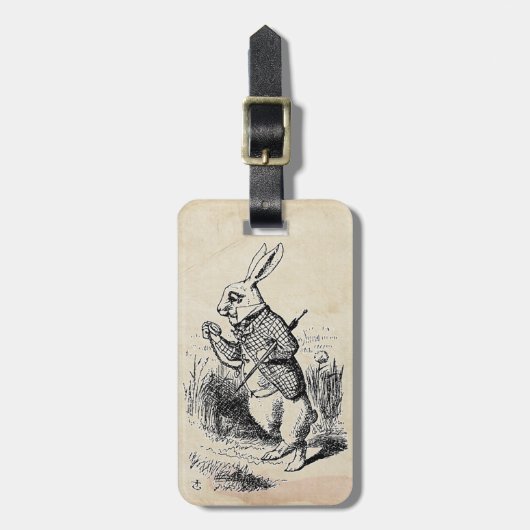  witte konijn bagagelabel (Voorkant verticaal)