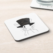 Witte Konijn Bier Onderzetter (Linkerzijde)