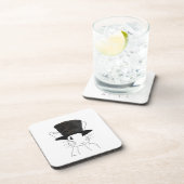 Witte Konijn Bier Onderzetter (Rechterzijde)