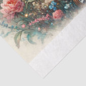 Witte Konijn Bos Klok Collectie Decoupage Tissuepapier (Detail)