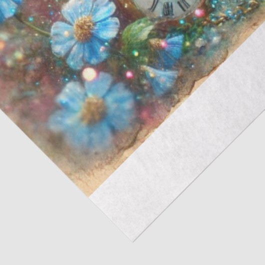 Witte Konijn Bosklok Heilige Decoupage Tissuepapier (Detail)