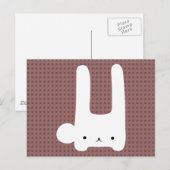 witte konijn briefkaart (Voorkant / Achterkant)