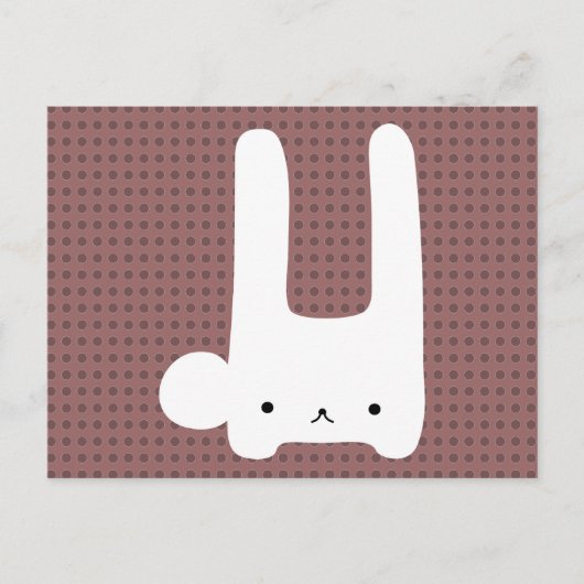 witte konijn briefkaart (Voorkant)