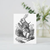 Witte konijn briefkaart (Staand voorkant)