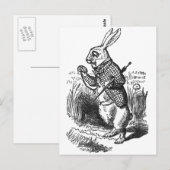 Witte konijn briefkaart (Voorkant / Achterkant)