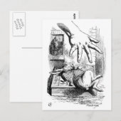 Witte konijn briefkaart (Voorkant / Achterkant)