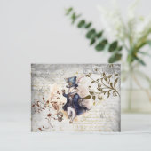 Witte konijn briefkaart (Staand voorkant)