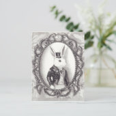 Witte konijn - Briefkaart (Staand voorkant)