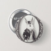 Witte konijn - Button (Voorkant /achterkant)