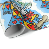 Witte konijn cadeaupapier (Rol Hoek)