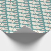 Witte konijn cadeaupapier (Hoek)