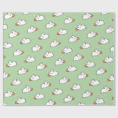 Witte konijn cadeaupapier (Vlak)