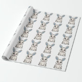 Witte Konijn Cadeaupapier (Uitgerold)