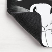 Witte konijn die je verwacht dat je de aangepaste  muismat (Hoek)