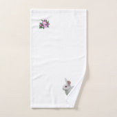 Witte konijn en Apple Flowers op White Bad Handdoek (Handdoek)