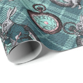 Witte konijn en cadeauomslag voor Pocket Watch Cadeaupapier (Rol Hoek)