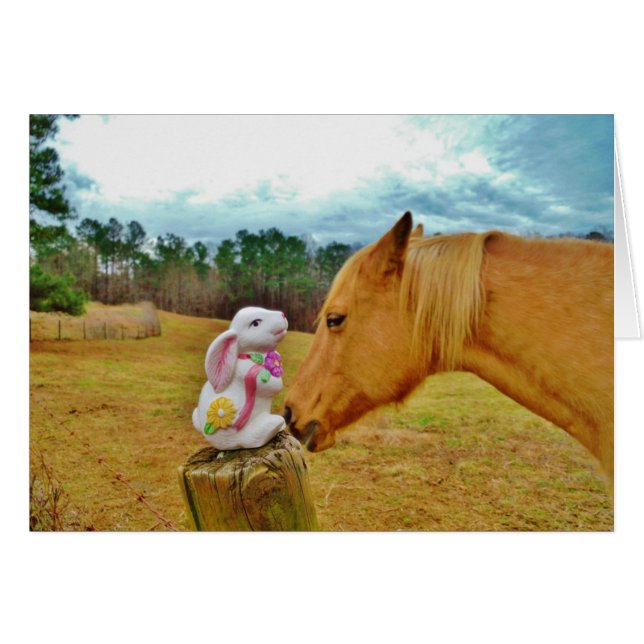 Witte konijn en Gele Paarden (Voorkant Horizontaal)