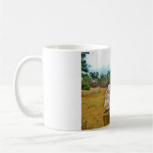 Witte konijn en Gele Paarden Koffiemok (Links)