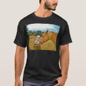 Witte konijn en Gele Paarden T-shirt (Voorkant)