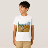 Witte konijn en Gele Paarden T-shirt (Voorkant volledig)