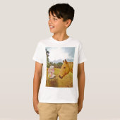 Witte konijn en Gele Paarden T-shirt (Voorkant volledig)