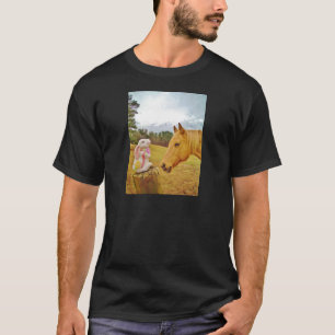 Witte konijn en Gele Paarden T-shirt