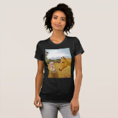 Witte konijn en Gele Paarden T-shirt (Voorkant volledig)