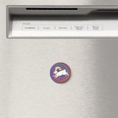 Witte Konijn Gekke Hoedenmaker Screwball Graphics Magneet (Insitu (Vaatwasser))