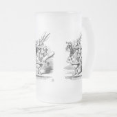 Witte konijn gekleed als Herald Matglas Bierpul (Voorkant rechts)