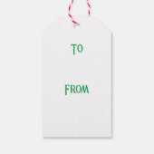 Witte konijn Gelukkig Pasen Cadeaulabel (Achterkant)